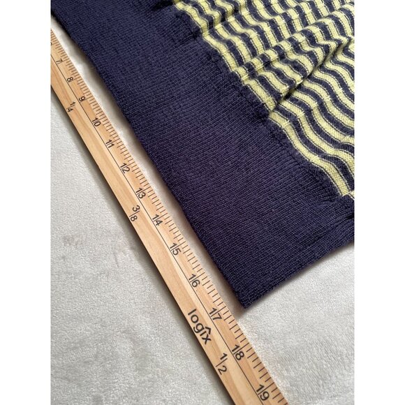 Free People Wool Striped Knit Sweater Dress Preppy Y2K Empire Ballon Sleeves - Picture 5 of 11